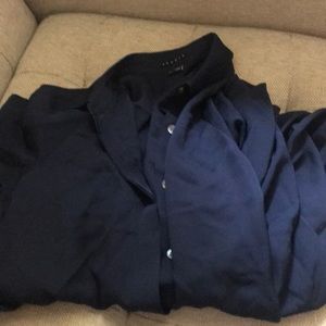 Theory maxi shirt dress 100% silk